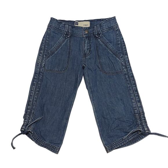 GAP Factory cotton denim ankle tie capris - Picture 1 of 11
